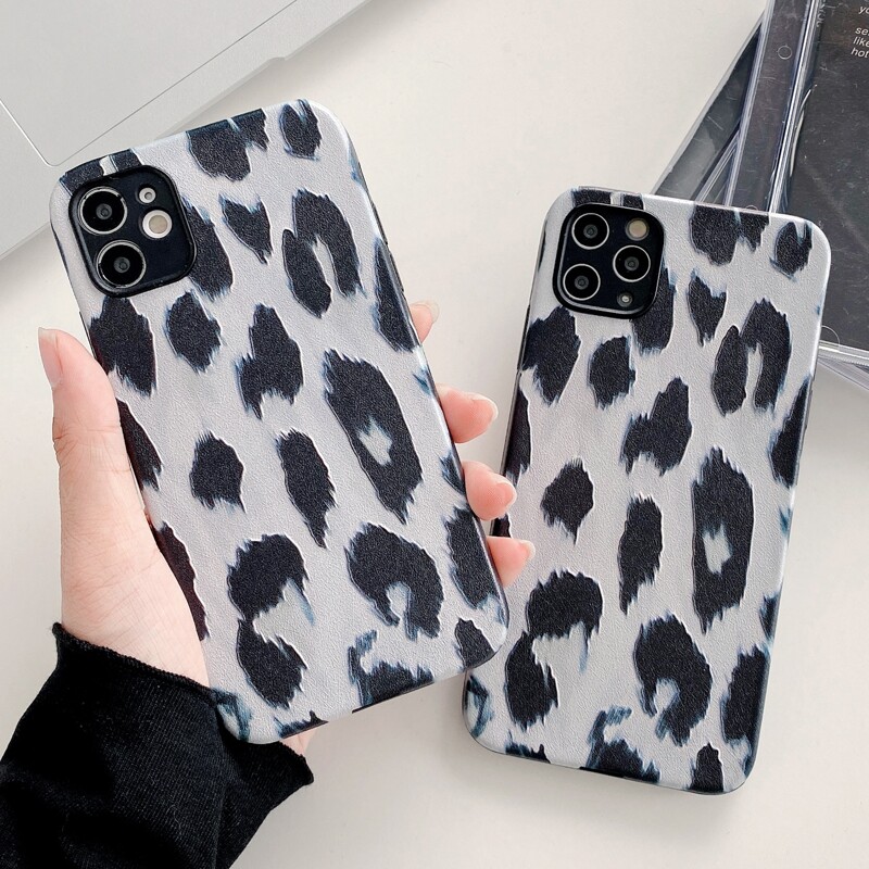 

Leopard Pattern iPhone Case, Grey