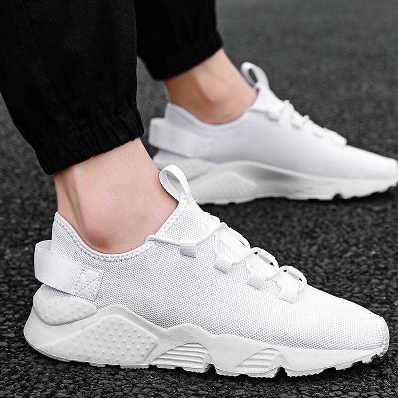 

Guys Lace Up Decor Knit Sneakers, White