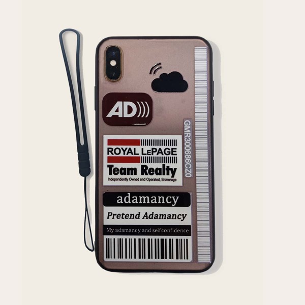 

Чехол для iPhone с принтом и ремешком, Многоцветный