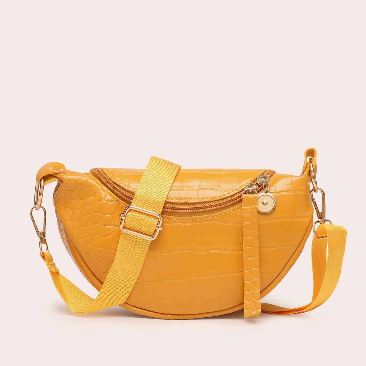 

Croc Embossed Crossbody Bag, Yellow