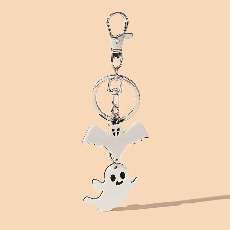 

Halloween Ghost Keychain, Silver