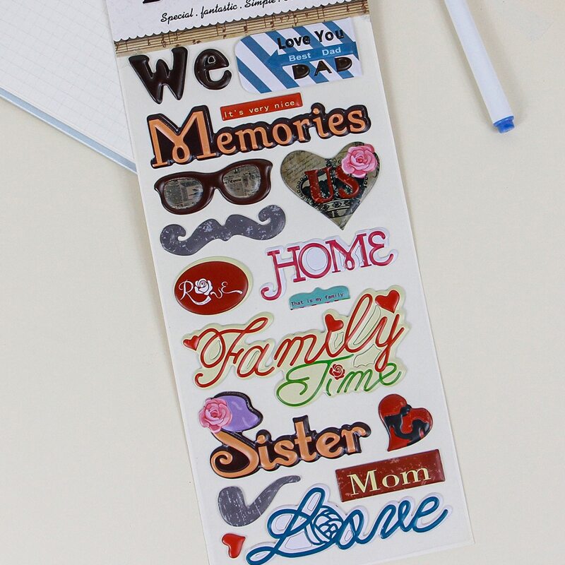 

1sheet Letter Graphic Sticker, Multicolor