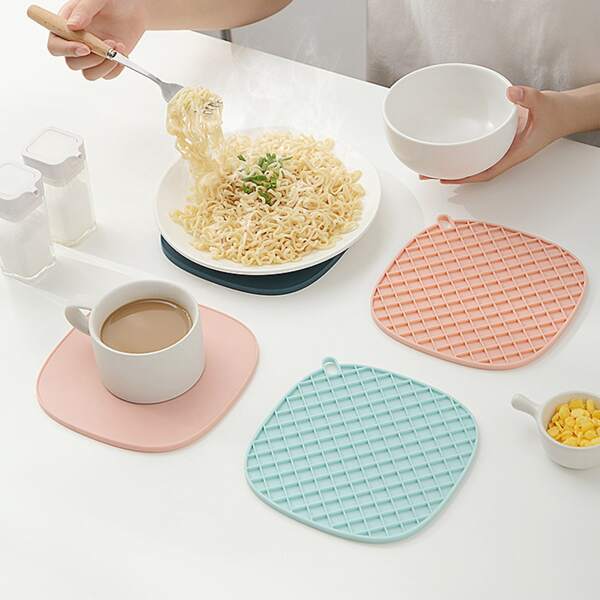 

1pc Random Color Silicone Coaster, Multicolor
