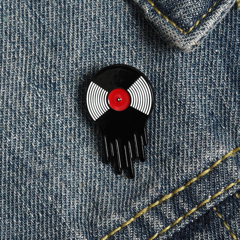 

Record Shaped Brooch, Multicolor