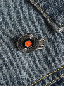 Record Shaped Brooch - Multicolor - View 1