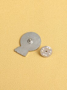 Record Shaped Brooch - Multicolor - View 3