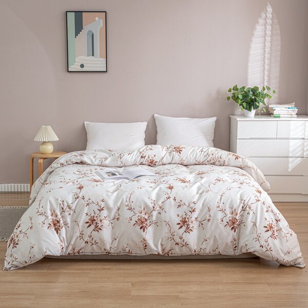 

Flower Print Duvet Cover Without Filler, Multicolor