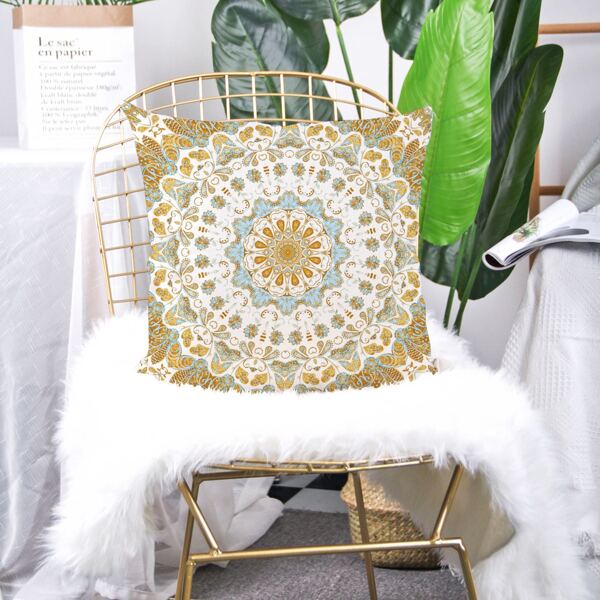 

Mandala Print Cushion Cover Without Filler, Multicolor