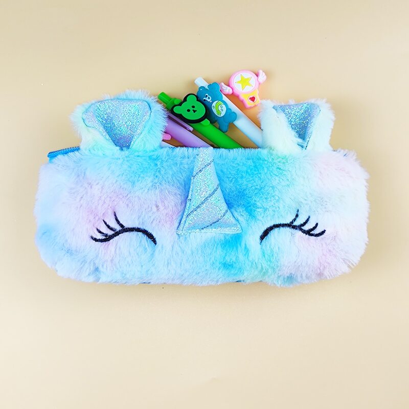

Unicorn Design Pencil Bag, Blue