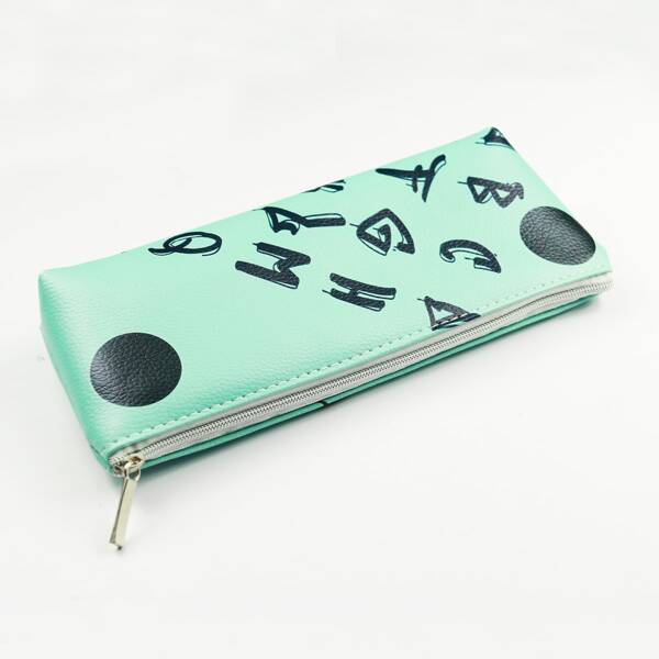 

Letter Graphic Pencil Bag, Green