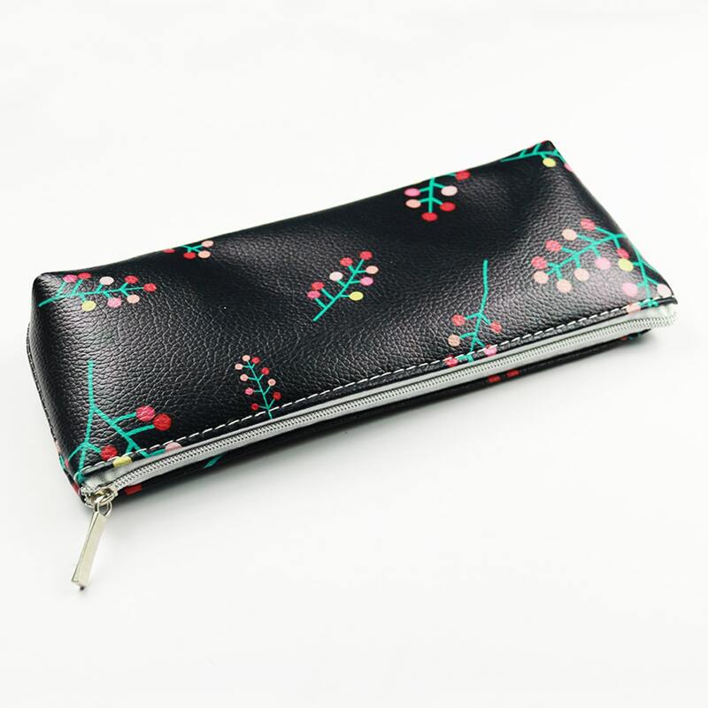 

Berry Print Pencil Bag, Black