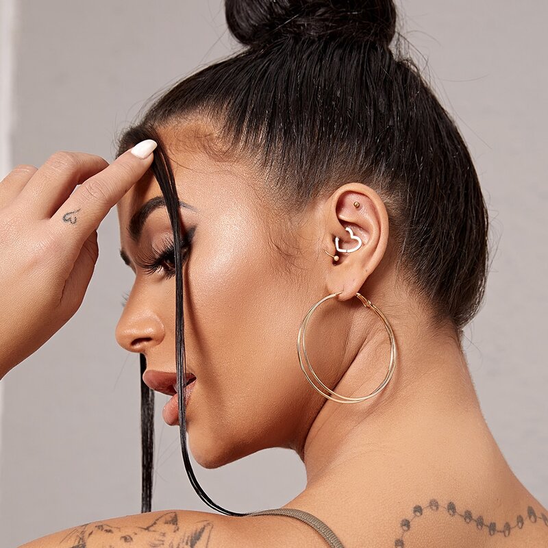 

Layered Hoop Earrings, Gold
