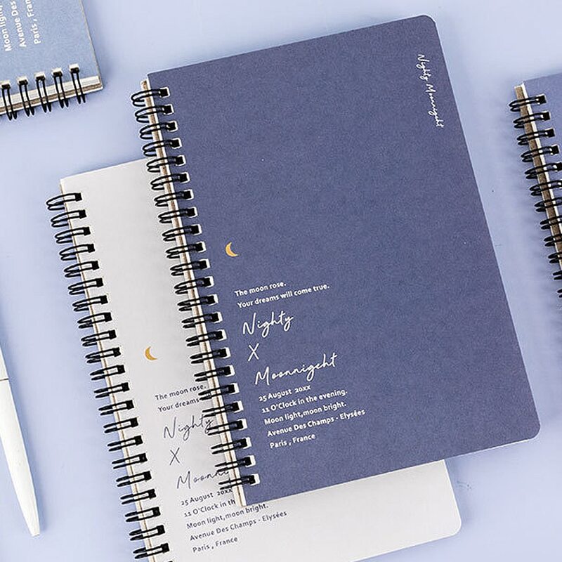 

1pack Slogan Graphic Random Spiral Notebook, Multicolor