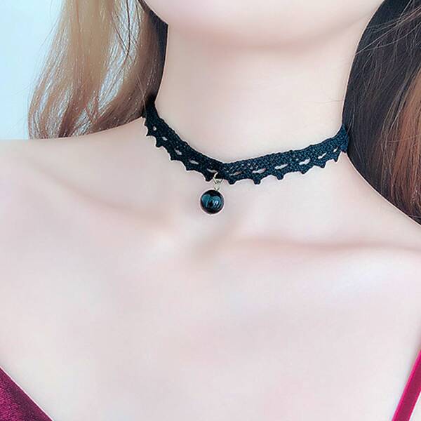 

Simple Lace Choker, Black