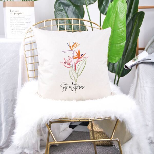 

Flower Print Cushion Cover Without Filler, Multicolor