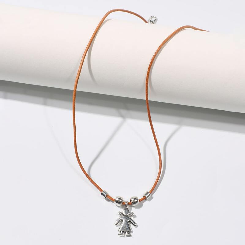 

Figure Pendant Necklace, Multicolor
