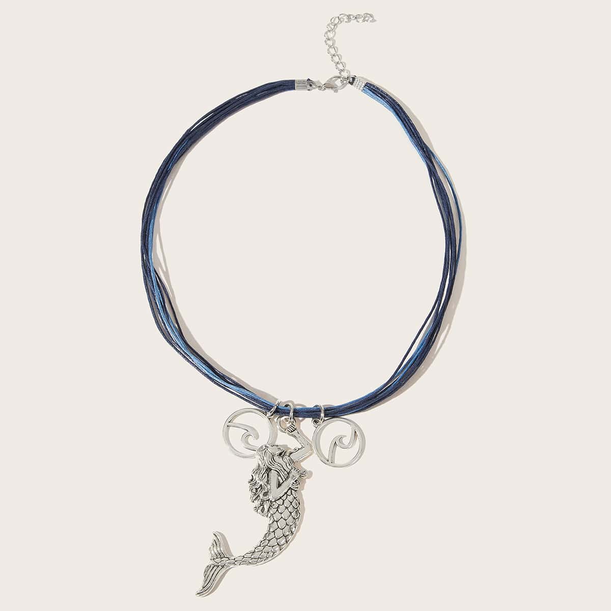 

Mermaid Rope Necklace, Silver