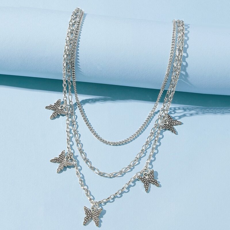 

Butterfly Layered Waist Chain, Silver