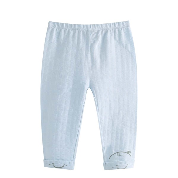 

Toddler Girls Cartoon Graphic Elastic Waist Pants, Baby blue