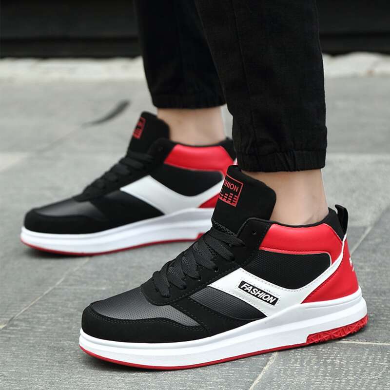 

Guys Lace Up Front Color Block Sneakers, Red