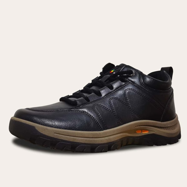 

Men Lace-up Front Wide Fit Sneakers, Black