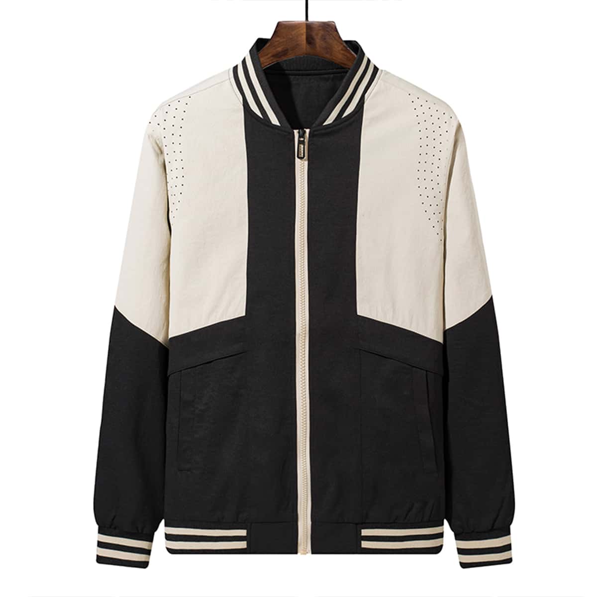 

Guys Striped Colorblock Zip Up Bomber Jacket, Multicolor