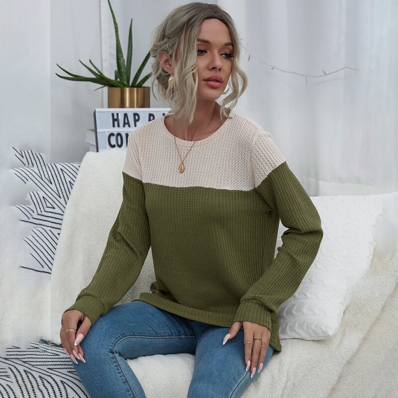 

Color Block Waffle Knit Tee, Multicolor
