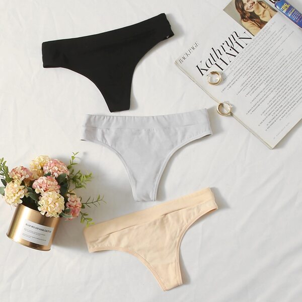 

3pack Solid Panty Set, Multicolor