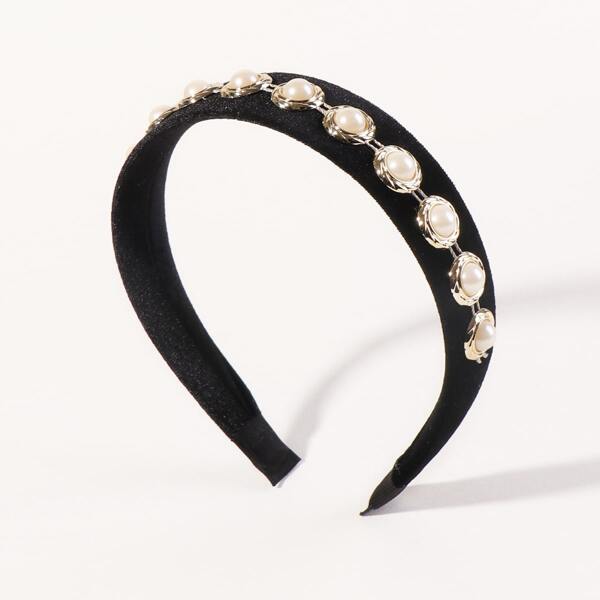 

Faux Pearl Decor Hair Hoop, Multicolor