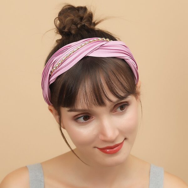

Rhinestone Decor Hair Hoop, Pink