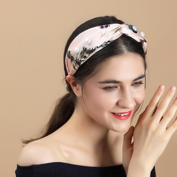 

Faux Pearl Decor Hair Hoop, Multicolor