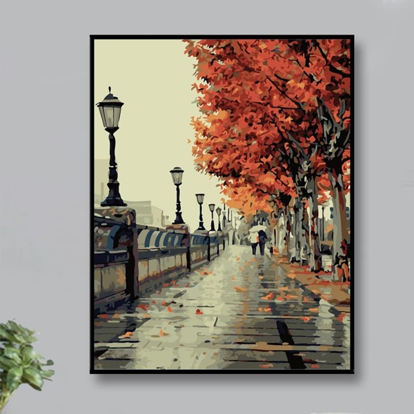 

City Pattern Diamond Painting Without Frame, Multicolor