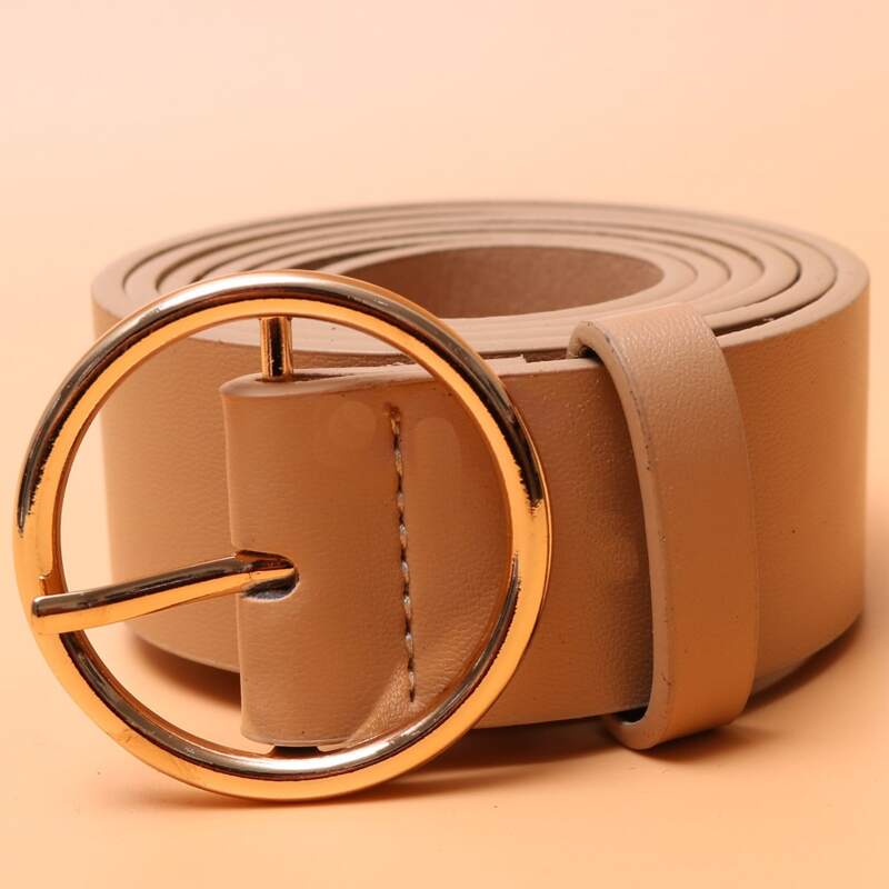 

Ring Buckle Belt, Camel