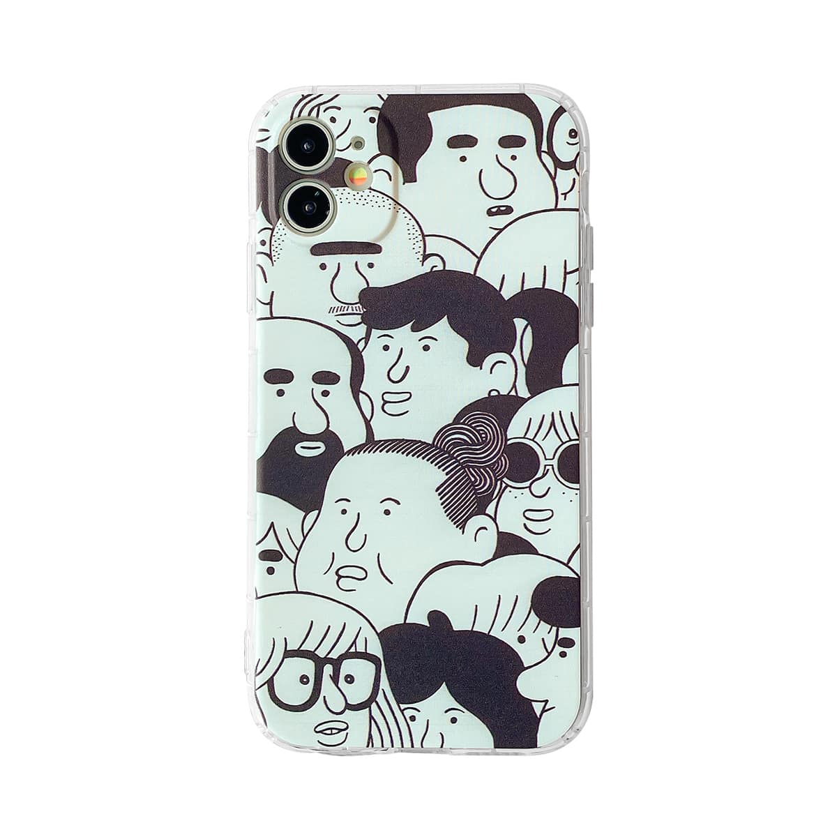 

Cartoon Graphic iPhone Case, Black and white