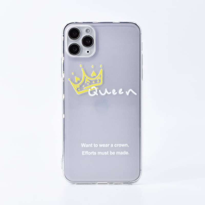 

Crown Pattern iPhone Case, Clear