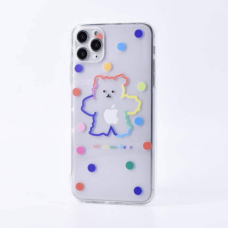 

Cute Bear Clear iPhone Case, Multicolor
