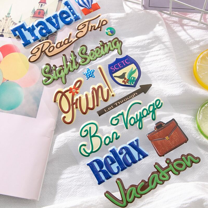 

1sheet Letter Graphic Sticker, Multicolor