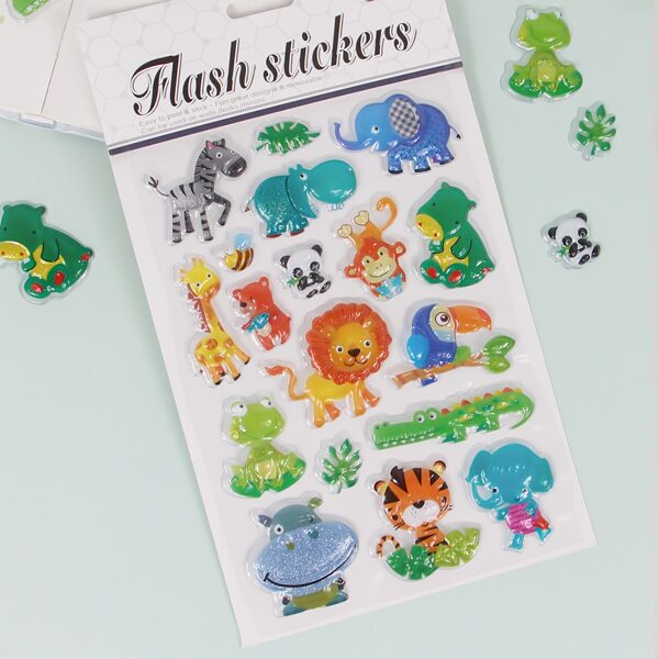 

1sheet 3D Cartoon Animal Sticker, Multicolor
