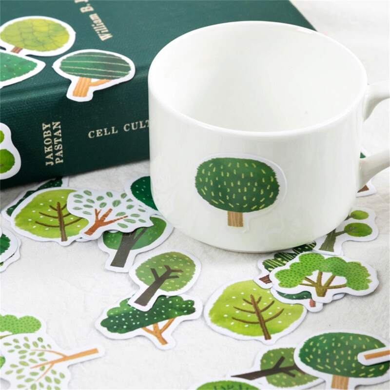 

45pcs Tree Pattern Sticker, Multicolor
