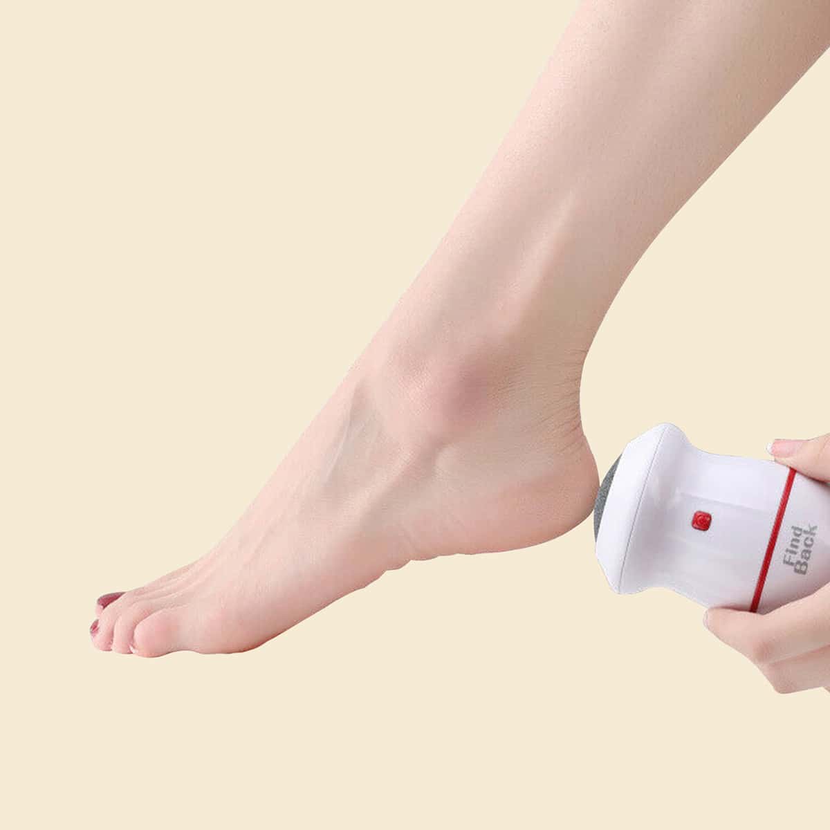 

Electric Foot Grinder, Red and white