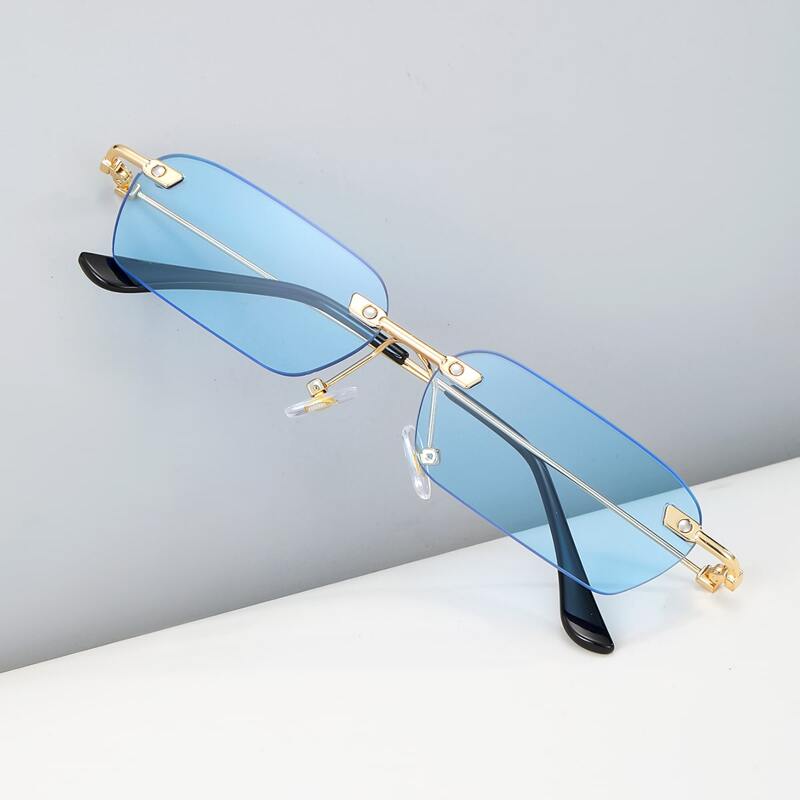 

Guys Tinted Lens Rimless Sunglasses