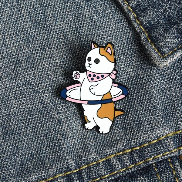 

1pc Cat Shaped Brooch, Multicolor