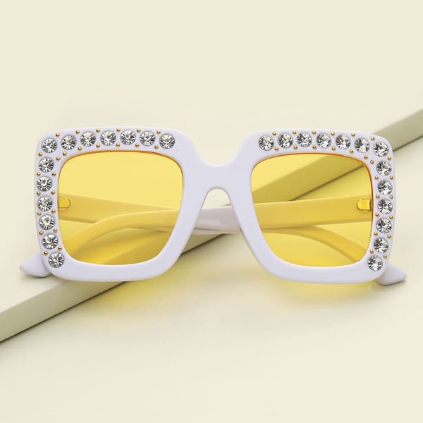

Toddler Kids Rhinestone Tinted Lens Sunglasses