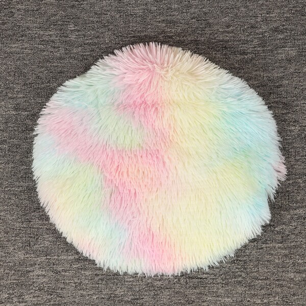 

Colorful Plush Cat Mat, Multicolor