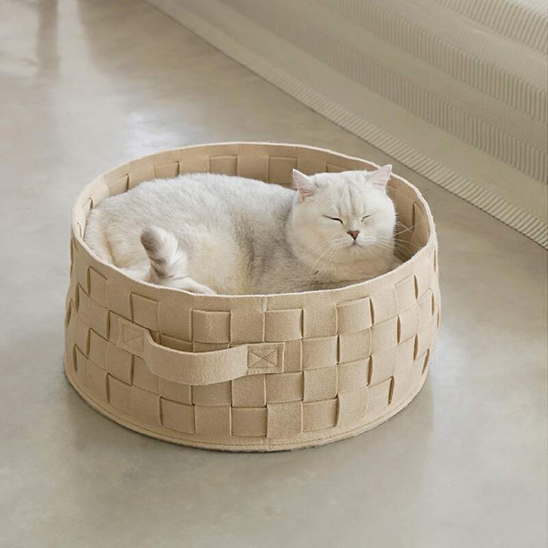 

Braided Cat Bed, Beige