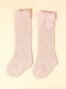 Calcetines de bebé con lazo - Rosa - Ver 4