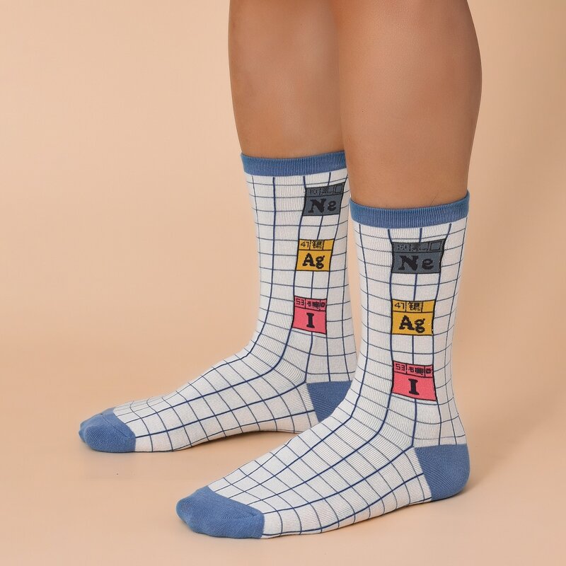 

Guys Plaid Socks, White
