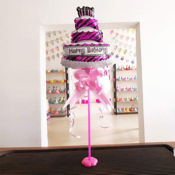 

1pc Birthday Cake Design Balloon Without Ribbon, Multicolor