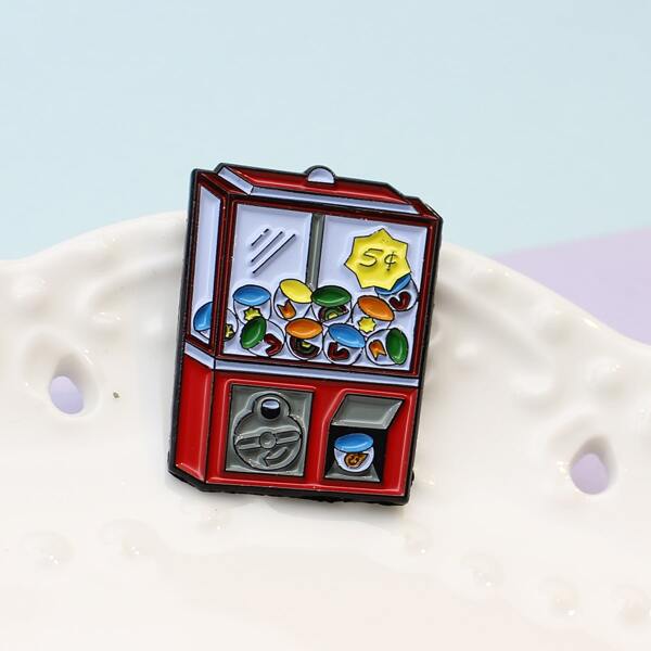 

1pc Kids Capsule Machine Shaped Brooch, Multicolor