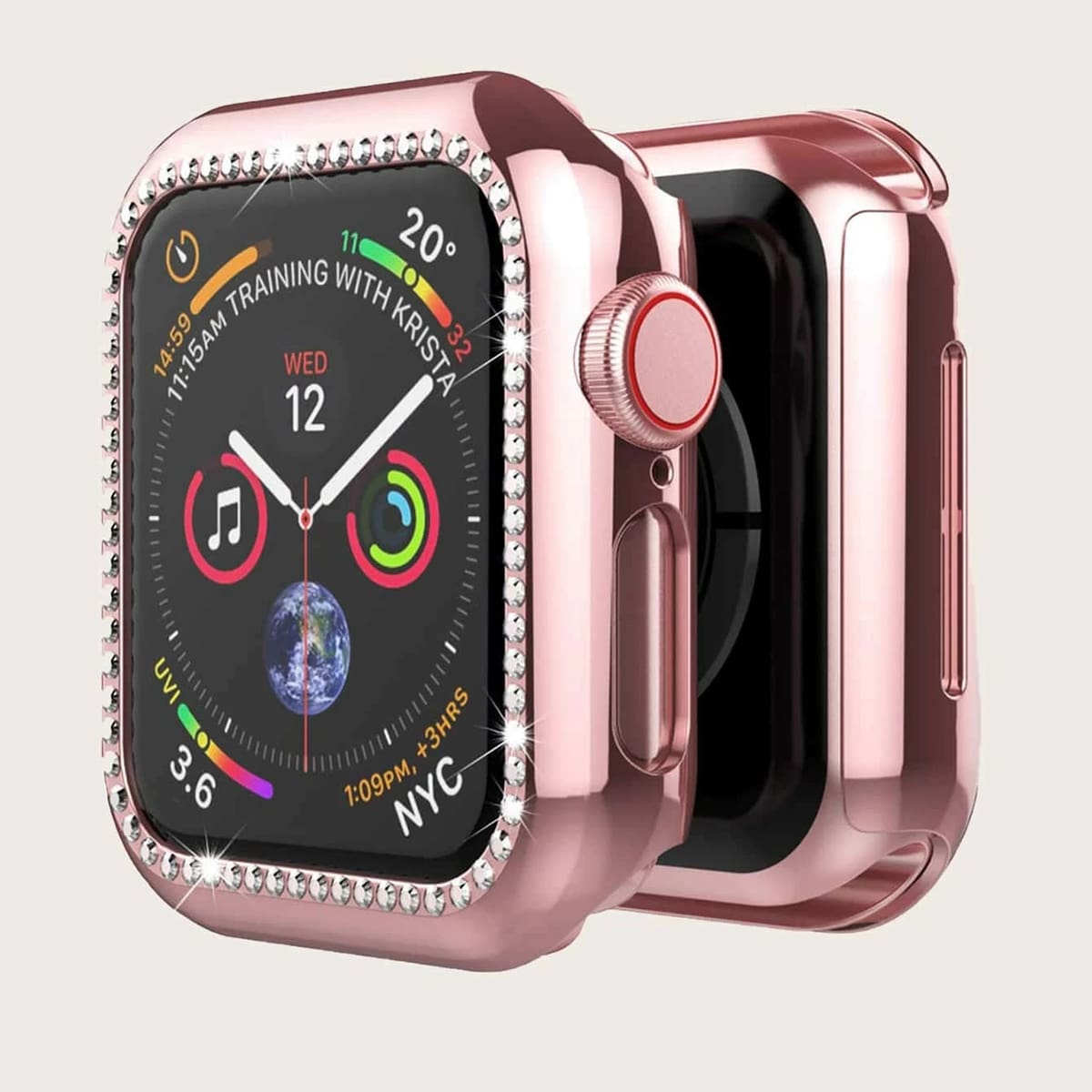

Rhinestone Apple Watch Case, Pink
